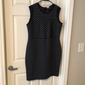 Blue and grey business casual dress